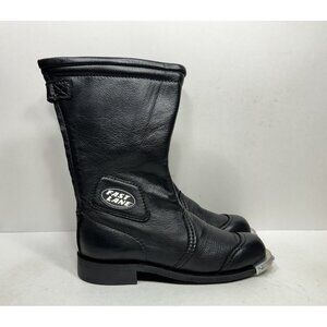 Bates Fast Lane Motorcycle Racer Boots Black Leather Men's Size 9 Shoes